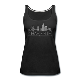 Charlotte, North Carolina Women’s Tank Top - Skyline Women’s Charlotte Tank Top - black
