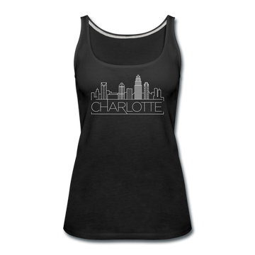 Charlotte, North Carolina Women’s Tank Top - Skyline Women’s Charlotte Tank Top - black