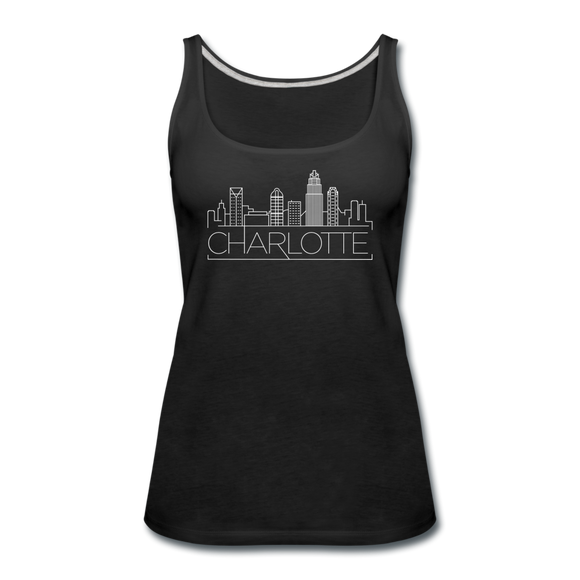 Charlotte, North Carolina Women’s Tank Top - Skyline Women’s Charlotte Tank Top - black