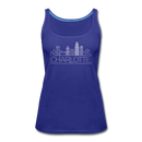 Charlotte, North Carolina Women’s Tank Top - Skyline Women’s Charlotte Tank Top - royal blue