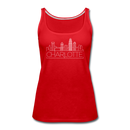 Charlotte, North Carolina Women’s Tank Top - Skyline Women’s Charlotte Tank Top - red