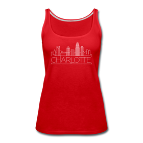 Charlotte, North Carolina Women’s Tank Top - Skyline Women’s Charlotte Tank Top - red
