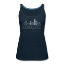 Charlotte, North Carolina Women’s Tank Top - Skyline Women’s Charlotte Tank Top - deep navy