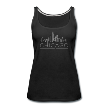 Chicago, Illinois Women’s Tank Top - Skyline Women’s Chicago Tank Top - black