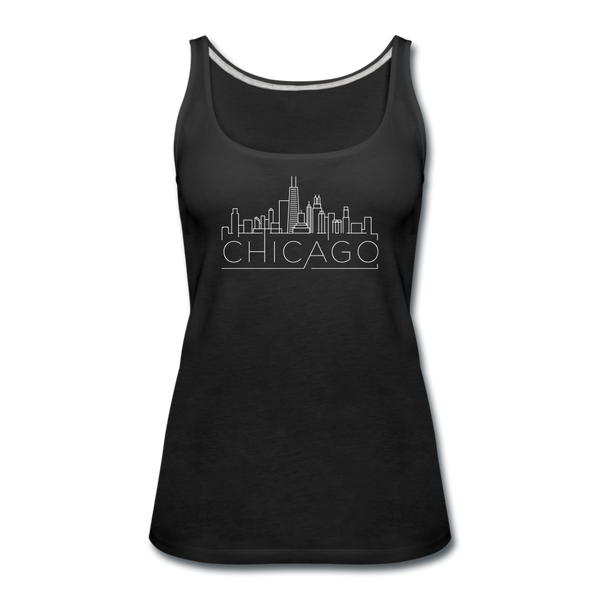 Chicago, Illinois Women’s Tank Top - Skyline Women’s Chicago Tank Top - black