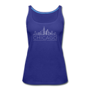 Chicago, Illinois Women’s Tank Top - Skyline Women’s Chicago Tank Top - royal blue