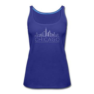 Chicago, Illinois Women’s Tank Top - Skyline Women’s Chicago Tank Top - royal blue