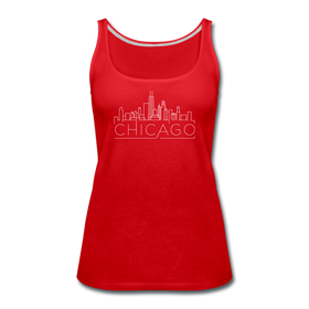 Chicago, Illinois Women’s Tank Top - Skyline Women’s Chicago Tank Top - red