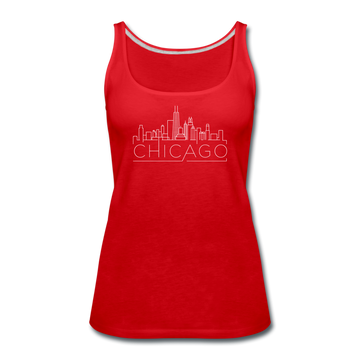Chicago, Illinois Women’s Tank Top - Skyline Women’s Chicago Tank Top - red