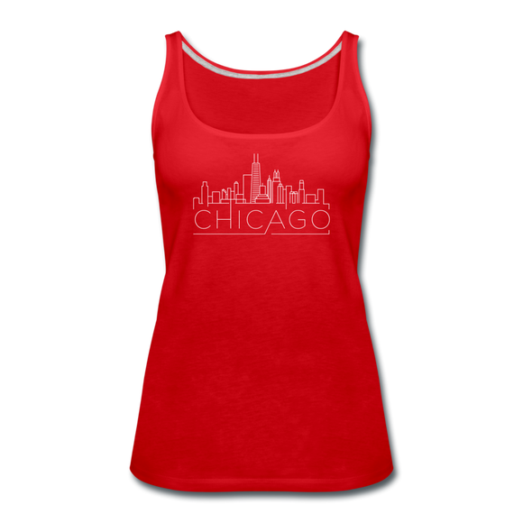 Chicago, Illinois Women’s Tank Top - Skyline Women’s Chicago Tank Top - red