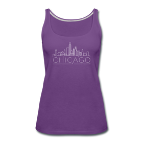 Chicago, Illinois Women’s Tank Top - Skyline Women’s Chicago Tank Top - purple
