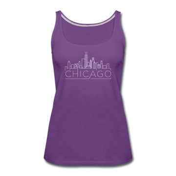 Chicago, Illinois Women’s Tank Top - Skyline Women’s Chicago Tank Top - purple