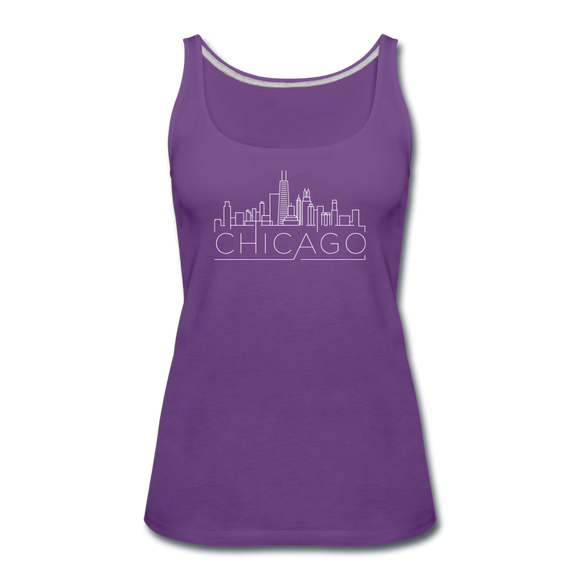 Chicago, Illinois Women’s Tank Top - Skyline Women’s Chicago Tank Top - purple