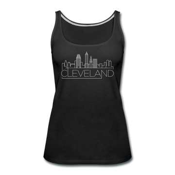 Cleveland, Ohio Women’s Tank Top - Skyline Women’s Cleveland Tank Top - black