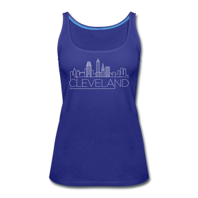 Cleveland, Ohio Women’s Tank Top - Skyline Women’s Cleveland Tank Top - royal blue