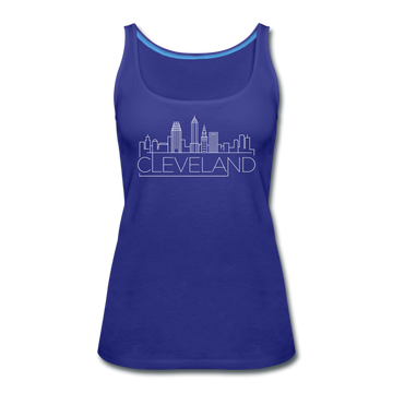 Cleveland, Ohio Women’s Tank Top - Skyline Women’s Cleveland Tank Top - royal blue