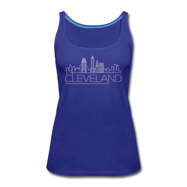 Cleveland, Ohio Women’s Tank Top - Skyline Women’s Cleveland Tank Top - royal blue