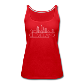 Cleveland, Ohio Women’s Tank Top - Skyline Women’s Cleveland Tank Top - red
