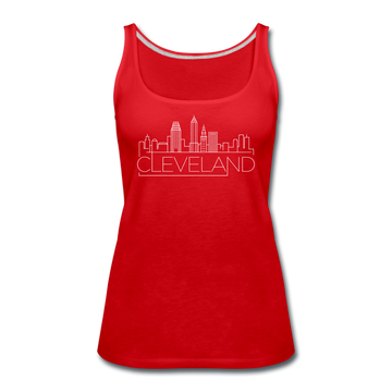 Cleveland, Ohio Women’s Tank Top - Skyline Women’s Cleveland Tank Top - red