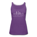 Cleveland, Ohio Women’s Tank Top - Skyline Women’s Cleveland Tank Top - purple