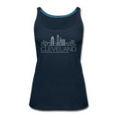 Cleveland, Ohio Women’s Tank Top - Skyline Women’s Cleveland Tank Top - deep navy