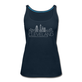 Cleveland, Ohio Women’s Tank Top - Skyline Women’s Cleveland Tank Top - deep navy