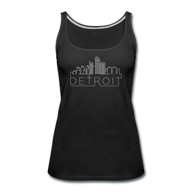 Detroit, Michigan Women’s Tank Top - Skyline Women’s Detroit Tank Top - black