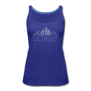 Detroit, Michigan Women’s Tank Top - Skyline Women’s Detroit Tank Top - royal blue
