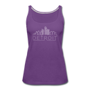 Detroit, Michigan Women’s Tank Top - Skyline Women’s Detroit Tank Top - purple