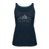 Detroit, Michigan Women’s Tank Top - Skyline Women’s Detroit Tank Top - deep navy