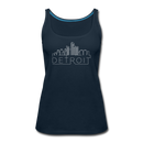 Detroit, Michigan Women’s Tank Top - Skyline Women’s Detroit Tank Top - deep navy