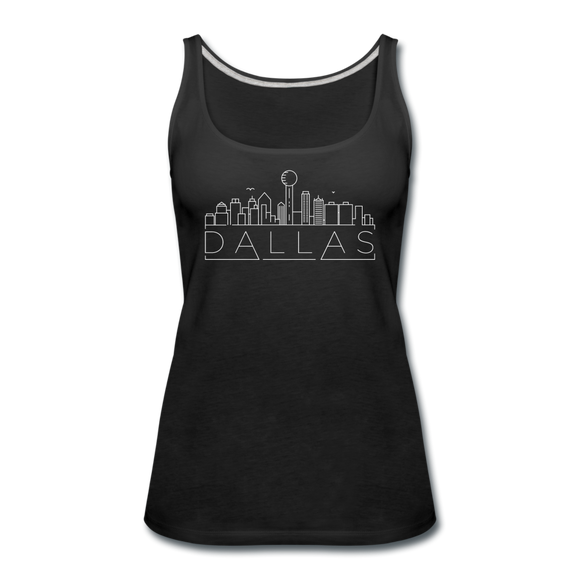Dallas, Texas Women’s Tank Top - Skyline Women’s Dallas Tank Top - black