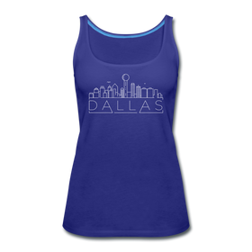 Dallas, Texas Women’s Tank Top - Skyline Women’s Dallas Tank Top - royal blue