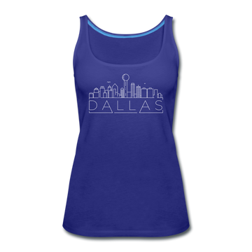 Dallas, Texas Women’s Tank Top - Skyline Women’s Dallas Tank Top - royal blue