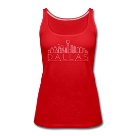 Dallas, Texas Women’s Tank Top - Skyline Women’s Dallas Tank Top - red