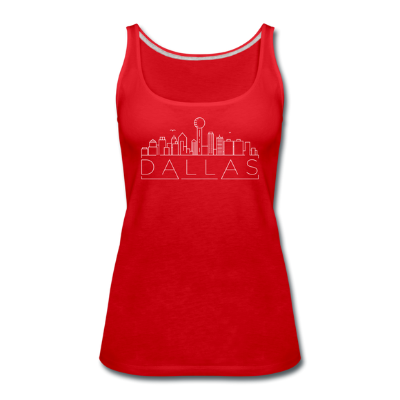Dallas, Texas Women’s Tank Top - Skyline Women’s Dallas Tank Top - red