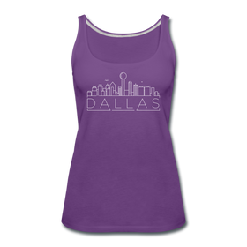 Dallas, Texas Women’s Tank Top - Skyline Women’s Dallas Tank Top - purple