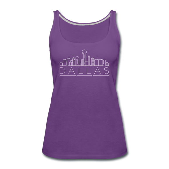 Dallas, Texas Women’s Tank Top - Skyline Women’s Dallas Tank Top - purple