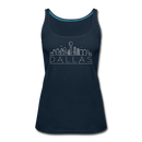 Dallas, Texas Women’s Tank Top - Skyline Women’s Dallas Tank Top - deep navy