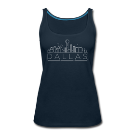 Dallas, Texas Women’s Tank Top - Skyline Women’s Dallas Tank Top - deep navy