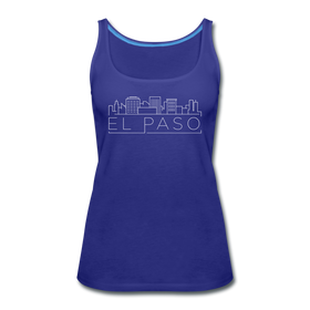 El Paso, Texas Women’s Tank Top - Skyline Women’s El Paso Tank Top - royal blue