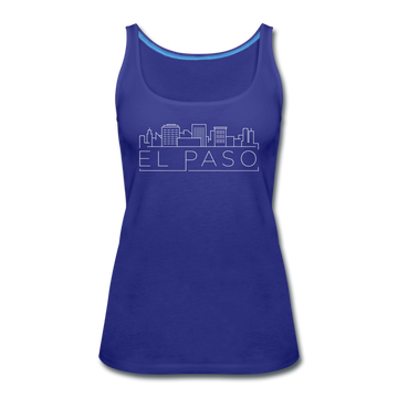 El Paso, Texas Women’s Tank Top - Skyline Women’s El Paso Tank Top - royal blue