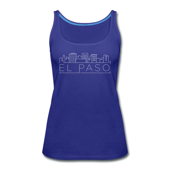 El Paso, Texas Women’s Tank Top - Skyline Women’s El Paso Tank Top - royal blue