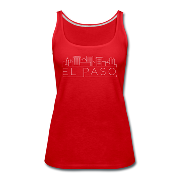 El Paso, Texas Women’s Tank Top - Skyline Women’s El Paso Tank Top - red