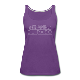 El Paso, Texas Women’s Tank Top - Skyline Women’s El Paso Tank Top - purple
