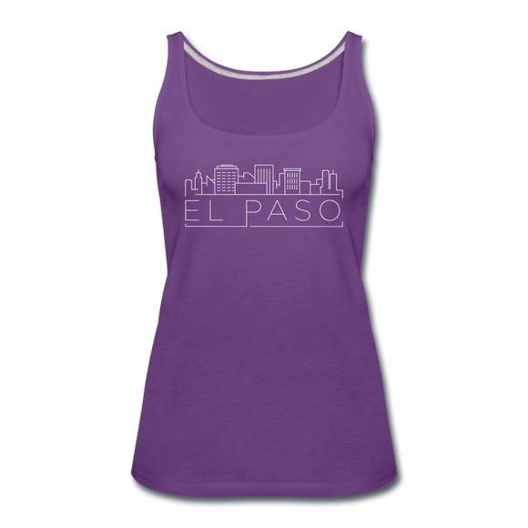 El Paso, Texas Women’s Tank Top - Skyline Women’s El Paso Tank Top - purple