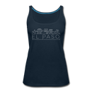 El Paso, Texas Women’s Tank Top - Skyline Women’s El Paso Tank Top - deep navy