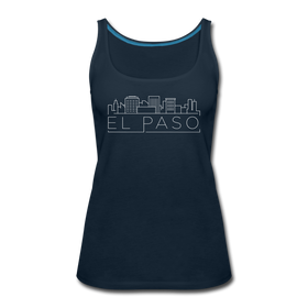 El Paso, Texas Women’s Tank Top - Skyline Women’s El Paso Tank Top - deep navy