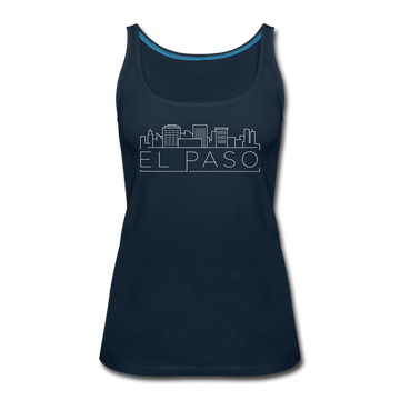 El Paso, Texas Women’s Tank Top - Skyline Women’s El Paso Tank Top - deep navy