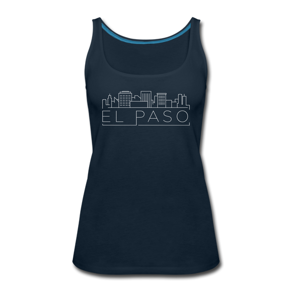 El Paso, Texas Women’s Tank Top - Skyline Women’s El Paso Tank Top - deep navy